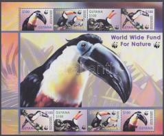 WWF: Birds set + minisheet + 4 FDC WWF: Madarak sor + kisív + 4 FDC