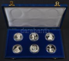 Terjedelmes magyar, főleg ezüst emlékpénz gyűjtemény: 108 db emlékérme és érem piros műbőr kazettába...