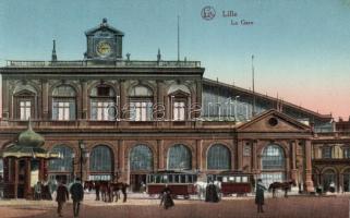 Lille, railway station, trams (fl)