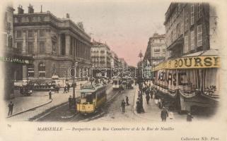 Marseille, Cannebiere and Noilles streets, Happelerie Maison, trams (EK)