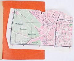 1939 Budapest útmutatója térképpel - Villamos és autóbusz vonalak, egyirányú közlekedés ismertetése ...