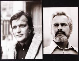 cca 1965-1975 Latinovits Zoltán és Bujtor István, 2 db portréfotó, 12x9 cm, 15x10 cm