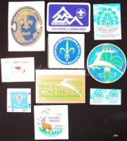 10 különböző cserkész matrica / 10 different boy-scout stickers