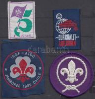 4 különböző cserkész felvarró / 4 different boy-scout patches