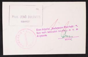 cca 1935-1940 Dulovits Jenő (1903-1972): Királyi palota, Lánchíd, Duna, publikálva a Budapester Rund...