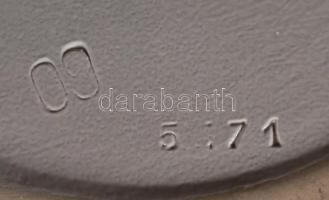 Patikai fedeles tároló, "Ung. Simplex" felirattal, fehér mázzal, jelzett, máz hibákkal, m:...