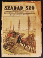 1894 Bp., Szabad Szó, Képes Politikai Napilap II. évfolyam 105. szám, címlapon Kossuth Ferenc lovasbalesetét megjelenítő színes rajzzal, 8p