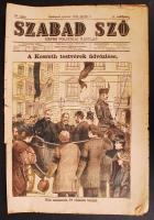 1894 Bp., Szabad Szó, Képes Politikai Napilap II. évfolyam 96. szám, címlapon a Kossuth testvéreket megjelenítő színes képpel, Kossuth-tal és fiaival foglalkozó cikkekkel, 12p