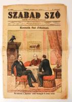 1894 Bp., Szabad Szó, Képes Politikai Napilap, II. évfolyam 97. szám, címlapon Kossuth Kossuth fiait ábrázoló színes képpel, 8p