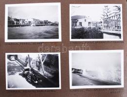 cca 1930 Földközi tengeri utazás: Ciprus, A Szuezi -csatorna... kb  70 db feliratozott fotó albumban...