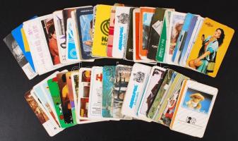 cca 1960-1980 100 db különböző kártyanaptár