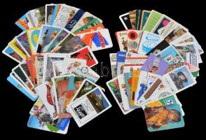 cca 1960-1980 100 db különböző kártyanaptár