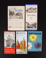 cca 1930-1940 5 db Svédországgal foglalkozó utazási prospektus (Skane, The Lake Vättern, Sölvesborg stb.) / tourist guides of Sweden