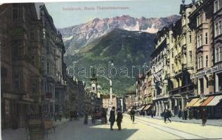 Innsbruck, Maria Theresienstrasse / street, shops (EK)