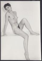 cca 1960-1970 Dobogós hely, finoman erotikus aktfotó, 18x12 cm / erotic photo