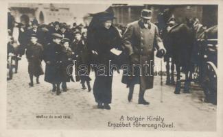 Budapest, IV. Károly király koronázása, I. Ferdinánd bolgár cár és Erzsébet Mária főhercegnő