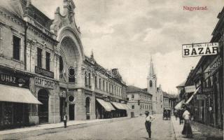 Nagyvárad, Fő utca, Déry Endre üveg- és porcelánüzlete, Rigler József Ede kiadása / Main street, shops