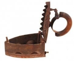 Régi öntöttvas szenes vasaló/ Vintage coal iron, 22x20x10cm
