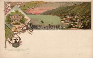 Abbazia, Villa Angiolina, Lesk & Schwidernoch No. 228.; unused, rare early litho postcard