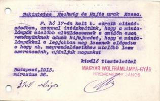 Metallum, Kremeneczky János signature on the back side, advertisemenet (b)