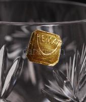 Neman kristály boros pohár (5db), csiszolt, jelzett, hibátlan, m:16 cm