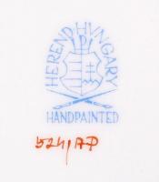 Herendi Apponyi mintás lapos tányér, kézzel festett, jelzett, hibátlan, d:25,5 cm