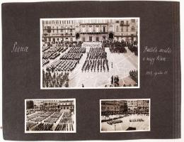 1937 Olaszország, Siena: Ballila avatás a belvárosban 7 db feliratozott fotó lapon / 1937 Italy, Bal...