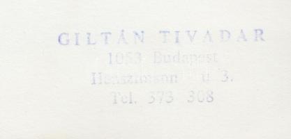 cca 1975 Giltán Tivadar: A harangozó, vintage fotóművészeti alkotás, pecséttel jelzett, 24x15 cm