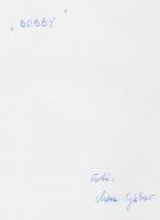 cca 1970-1975 Móra Gábor: Bobby, vintage fotóművészeti alkotás, aláírt, 24x14 cm