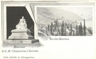 Territet-Montreux, Monument de S.M. lImperatice dAutriche; Carte officielle de lInauguration - Sissi / Elisabeth statue (Rb)
