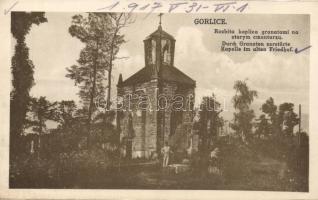 Gorlice, chapel in the old cemetery, destroyed by grenades (EK)