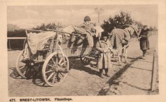 Brest-Litovsk, Brest-Litowsk; Flüchtlinge. Verlag W. Braemer / Russian refugees with horse cart