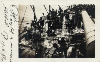 1916 K.u.K. mariners on the board of SMS Custoza, photo