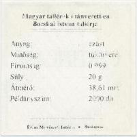Magyar tallérok utánveretben "Bocskai István tallérja 1605" Ag emlékérem (20g/0.999/38,6mm...