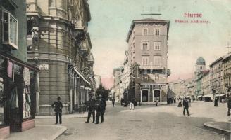 Fiume, Piazza Andrássy / square, currency exchange