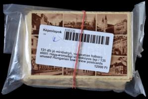 135 db jó minőségű, megíratlan háború előtti magyarországi városképes lap / 135 unused Hungarian tow...