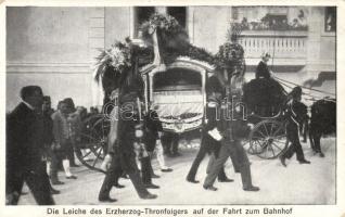 Sarajevo, The corpses of Archduke Franz Ferdinand and his wife, Sophie are taken to the railway station (b)