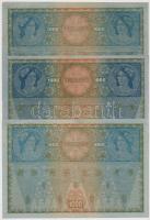 1902. 1000K mindkét oldal német "DEUTSCHÖSTERREICH" felülbélyegzéssel (3x) T:III
Adamo SK3...