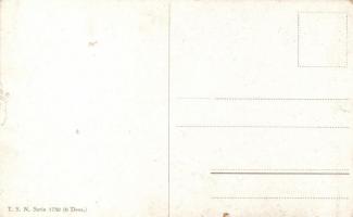 Cat girl with ink. Theo. Stroefer, Nürnberg Serie 1730. s: Arthur Thiele