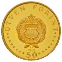 1968. 50Ft Au "Semmelweis" (4.20g/0.900) T:PP
Hungary 1968. 50 Forint Au "Semmelweis&...