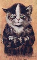 'Let me think now' cat; C. W. Faulkner, Series 453A s: Louis Wain (fl)