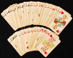 1 pakli régi mini francia kártya