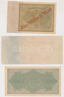 Német Birodalom / Weimari Köztársaság 1922-1923. 1000M (2xklf) + 100.000M + 200.000M + 500.000M T:ve...