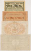 Német Birodalom / Weimari Köztársaság / Drezda 1923. 500.0000M + 1.000.000M + 3.000.000M + Freital 1...