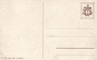 'Schulpause im Schulhof' Cat school; Theo. Stroefer, Nürnberg Serie 1326. s: Arthur Thiele