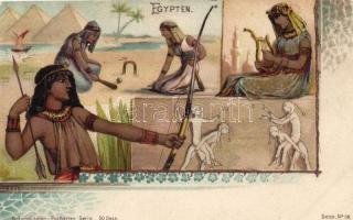 Egypten, Egypt; Nationalitäten-Postkarten Serie No. 18. Art Nouveau litho