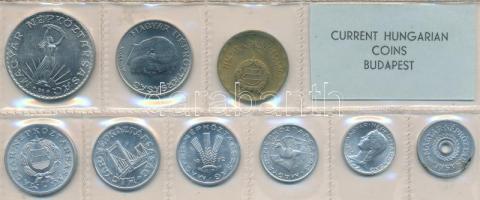 1972. 2f-10Ft 9db klf érmés forgalmi sor fóliatokban T:1