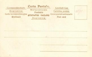 Francia kártyás művészlap, hölgy pénzzel / French card suit, lady with money s: E. Schiendl (lyuk / ...