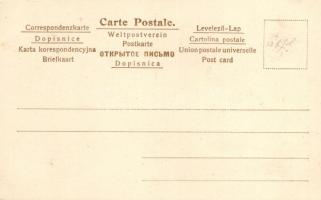 Francia kártyás művészlap / French card suit s: E. Schiendl