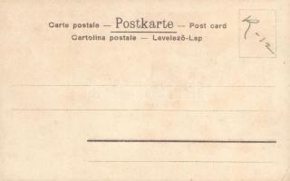 Francia kártyás művészlap / French card suit, Ferd. Piatnik & Söhne, Art Nouveau litho (EK)